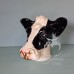 Hand Painted Friesian Cow Storage Jar / Flower Vase in Black & White