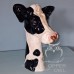 Hand Painted Friesian Cow Flower Vase in Black & White