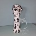 Hand Painted Tall Dalmatian Dog Flower Vase 