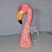 Hand Painted Tall Pink Flamingo Flower Vase 