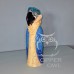 Hand Painted Tall Parrot Macaw Flower Vase in Yellow & Blue