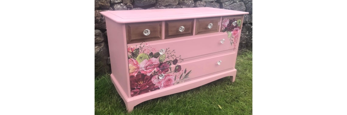 Pink Stag Drawers 