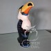 Hand Painted Tall Colourful Standing Toucan Flower Vase 