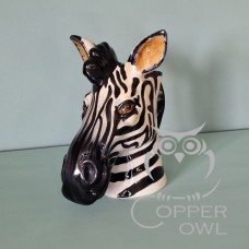 Hand Painted Zebra Storage Jar / Flower Vase Short Design