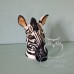 Hand Painted Zebra Storage Jar / Flower Vase Short Design